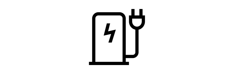 Čisto elektrické MINI - nabíjanie - ikona nabíjacej stanice