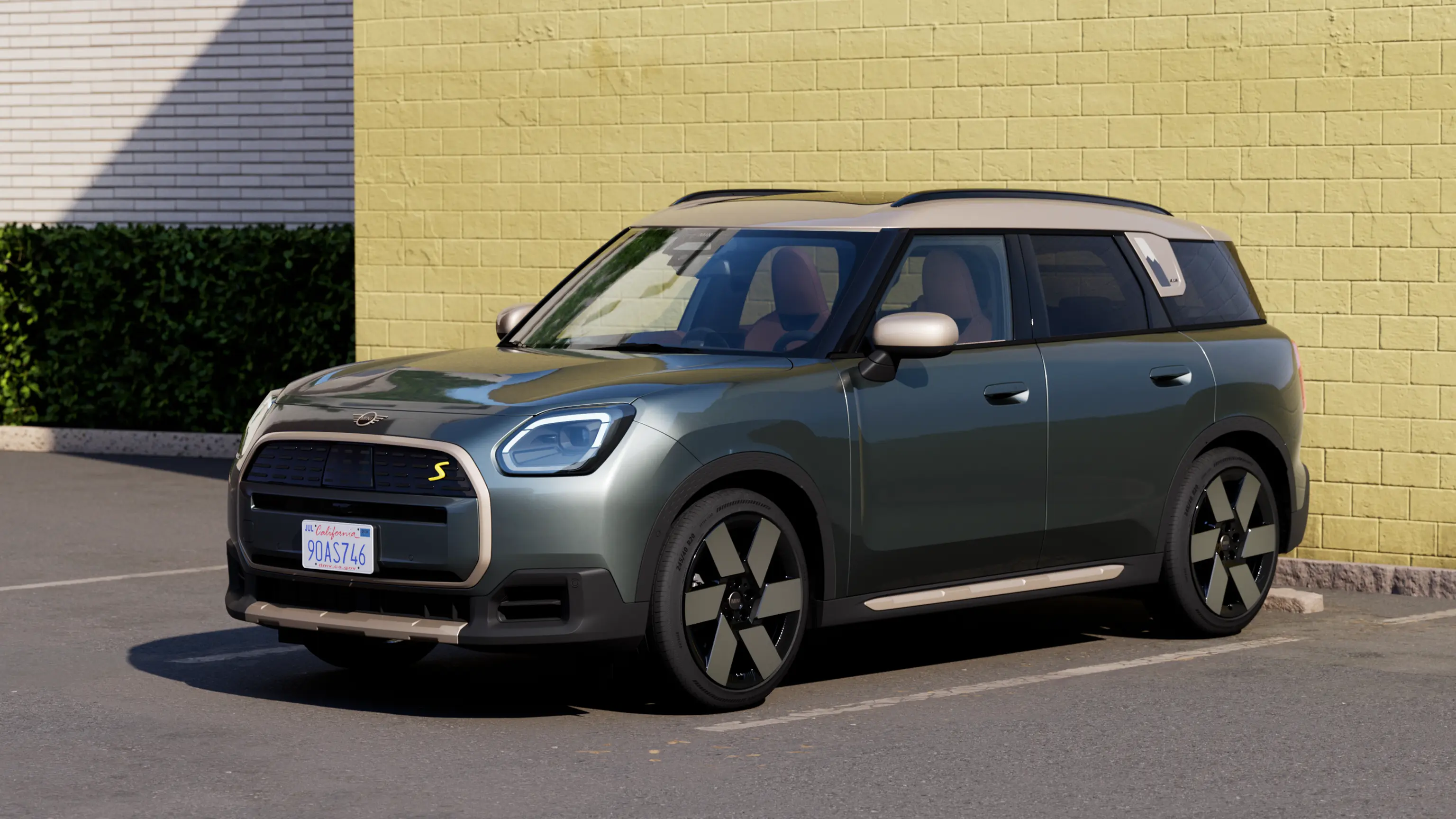 Čisto elektrické MINI Countryman – plocha modelu – pozadie