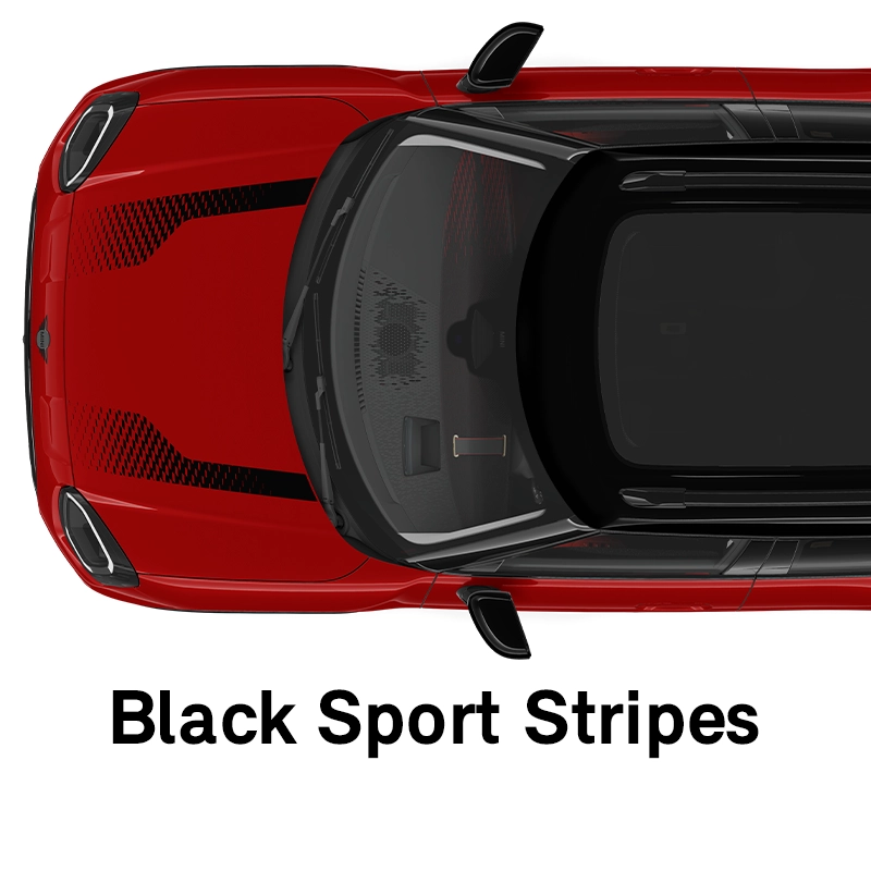 MINI - výbava - štýl jcw - športové pruhy black