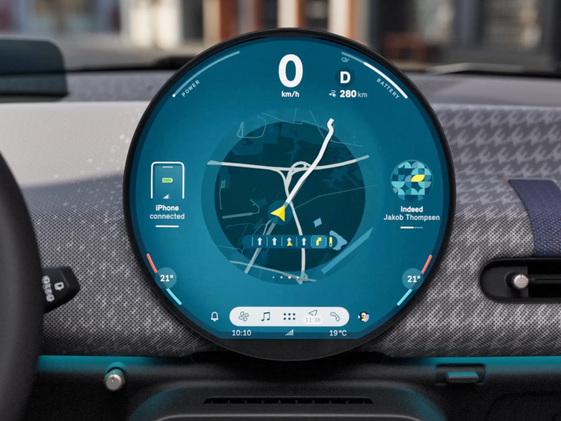 Čisto elektrické MINI Cooper - Okrúhly displej