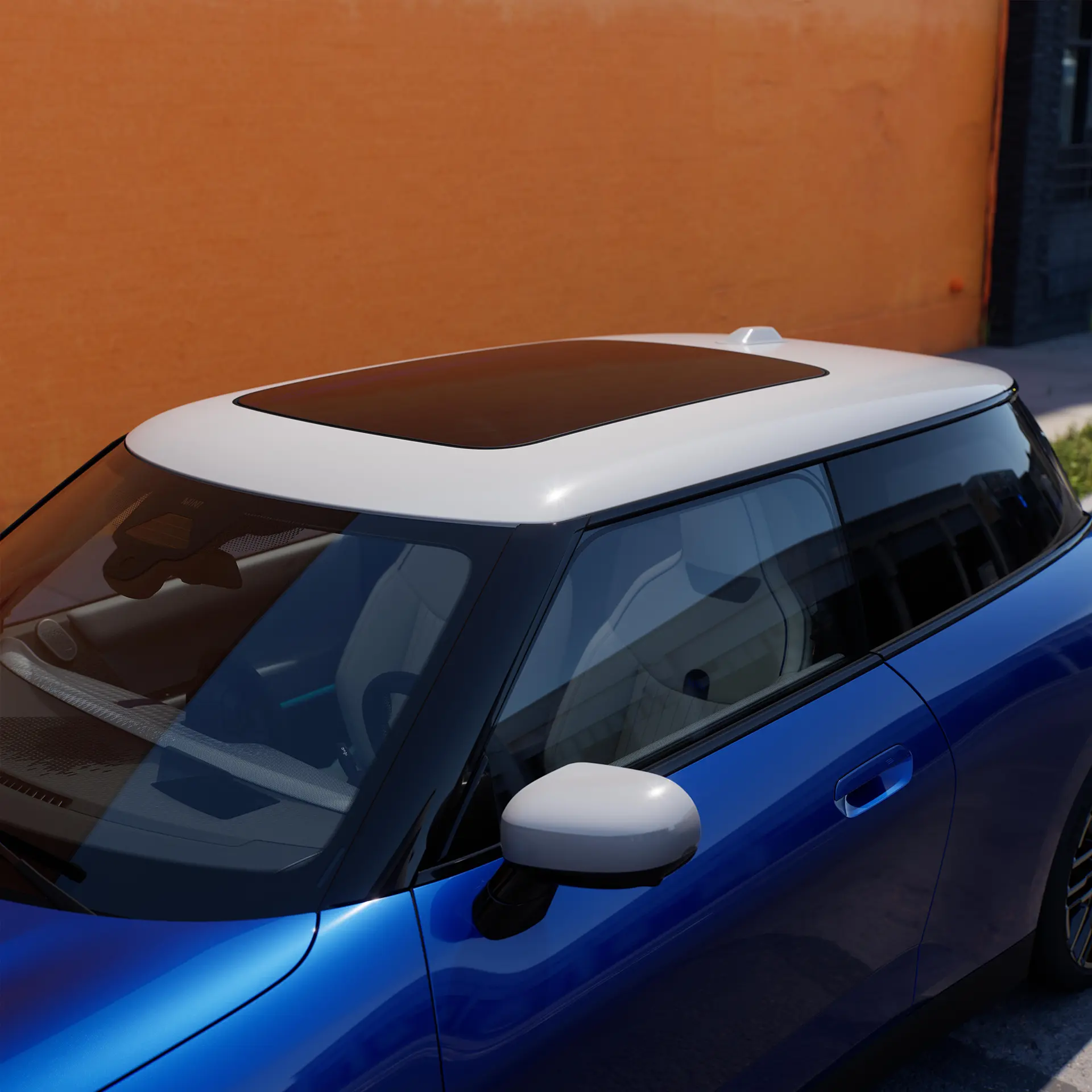 Čisto elektrické MINI Cooper - Strecha