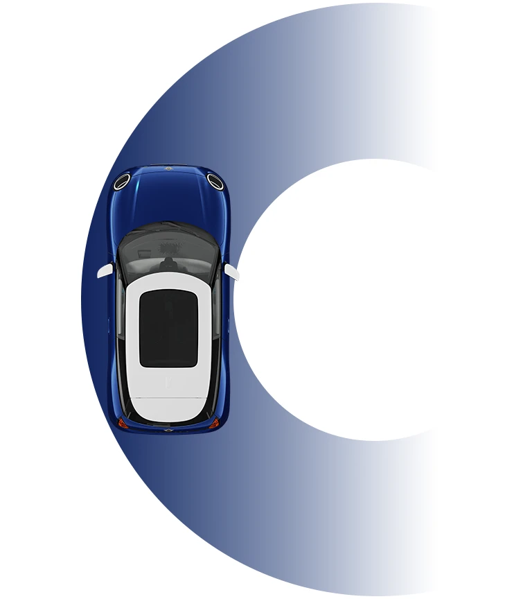 Čisto elektrické MINI Cooper - Priemer otáčania