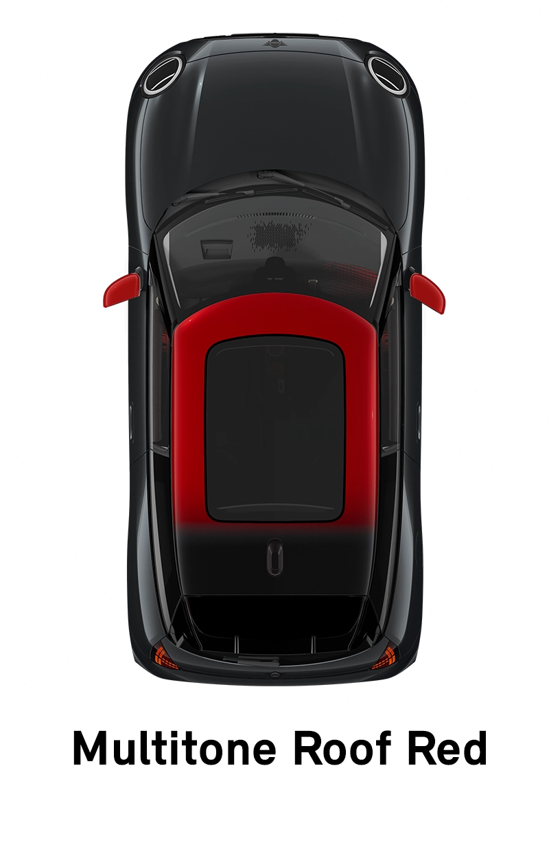 MINI - výbava - štýl jcw - strecha vo farbe multitone red