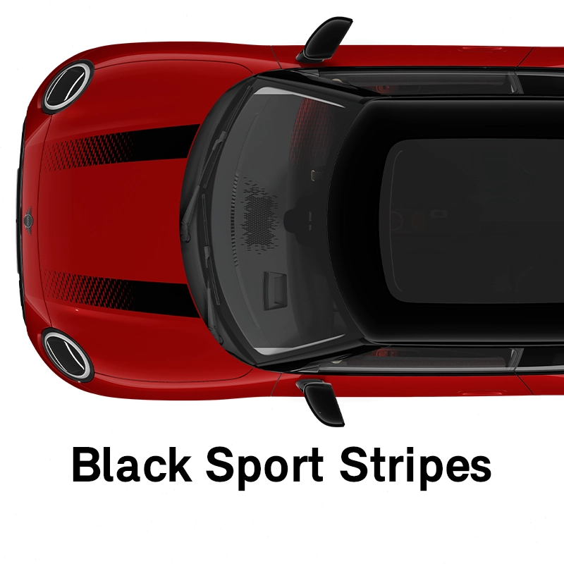  MINI - výbava - štýl jcw - športové pruhy black