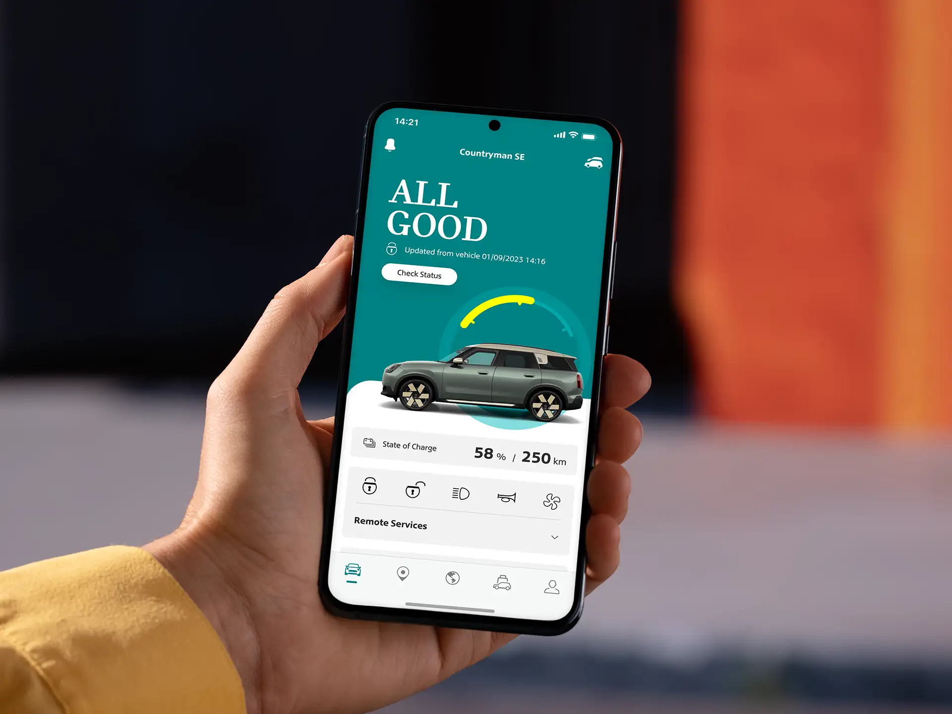 Čisto elektrické MINI Countryman - Aplikácia MINI