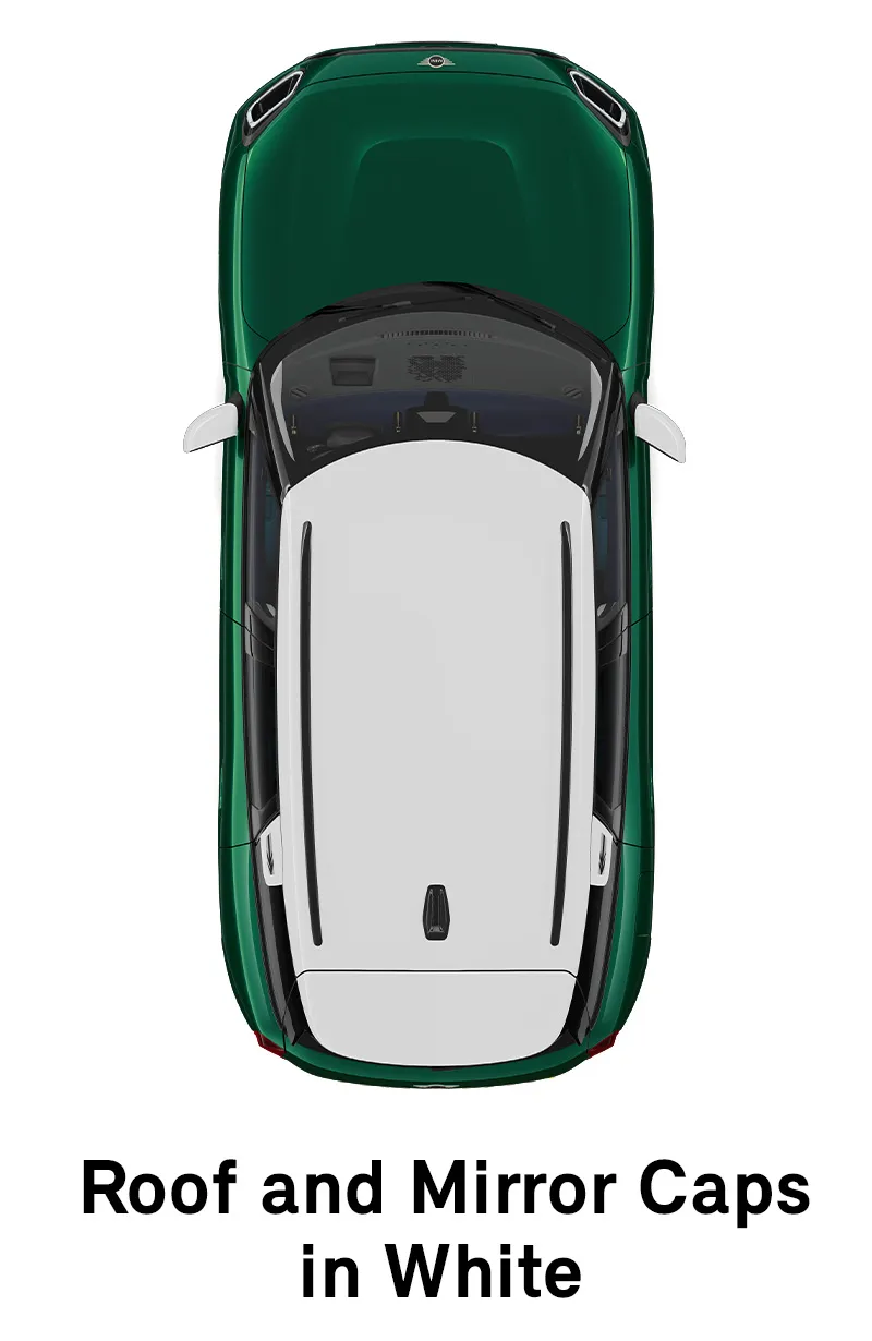  MINI - výbava - štýl classic - strecha a kryty zrkadiel vo farbe white
