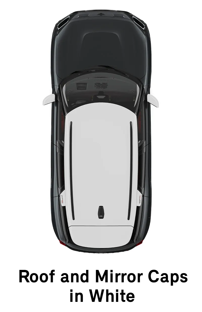  MINI - výbava - štýl jcw - strecha a kryty zrkadiel vo farbe white