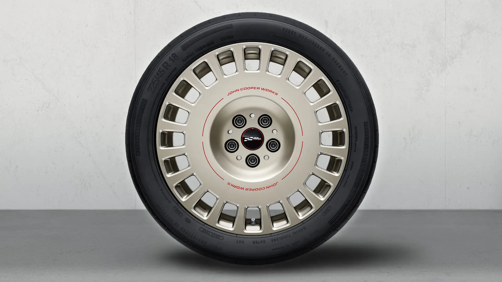 18" JCW disky z ľahkej zliatiny Rallye Spoke 992 Bicolour (Vibrant Silver, leštené), kompletná sada letných kolies