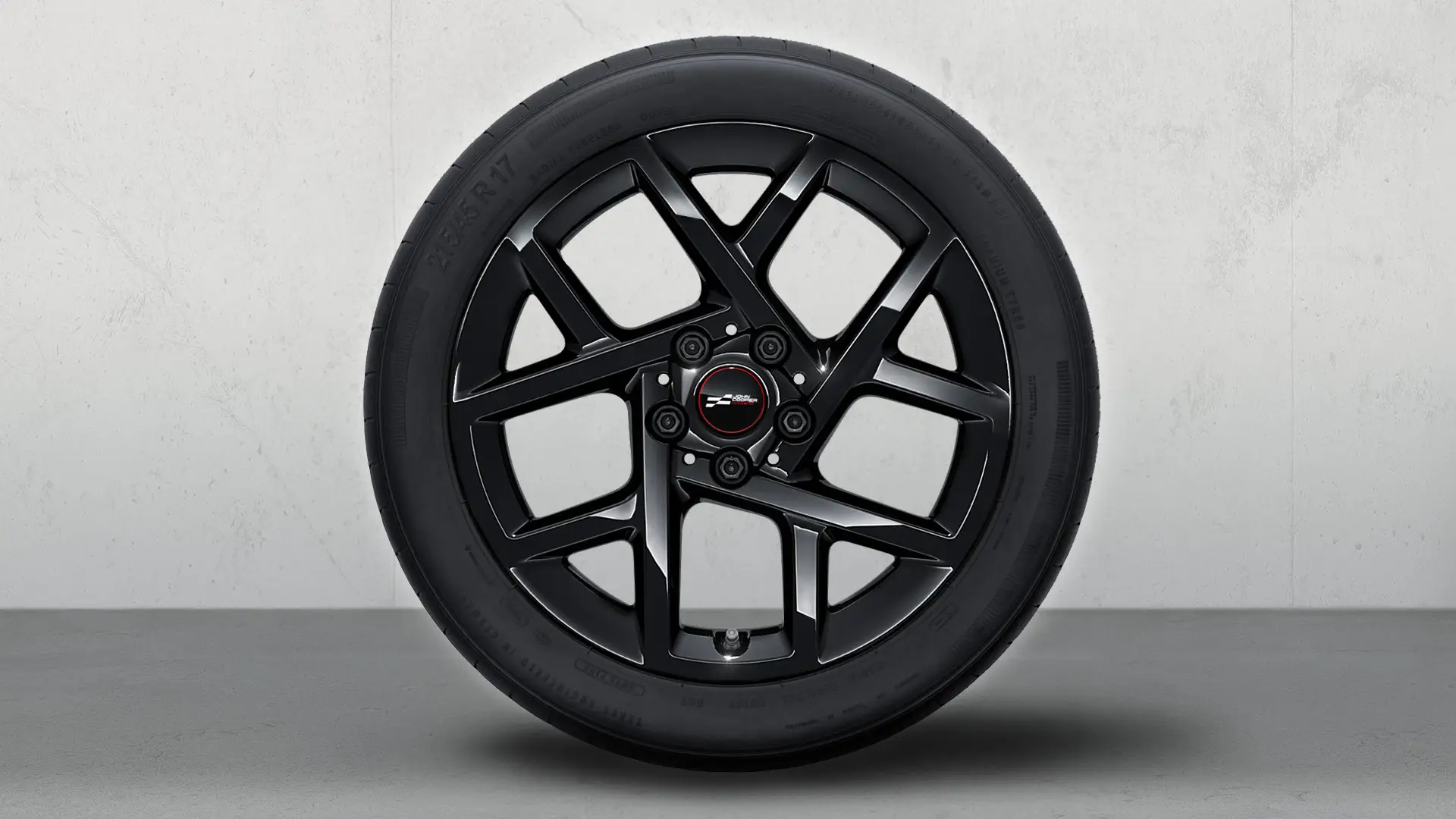 17" John Cooper Works disk z ľahkej zliatiny Sprint Spoke style 957 Jet Black, kompletné zimné koleso.