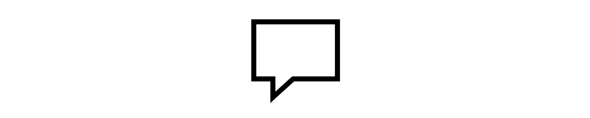 Symbol hranatej textovej bubliny