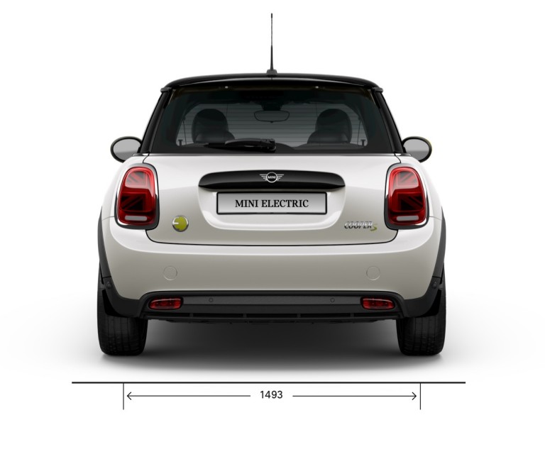 MINI Cooper SE 3-dverové – bočný pohľad  – rozmery