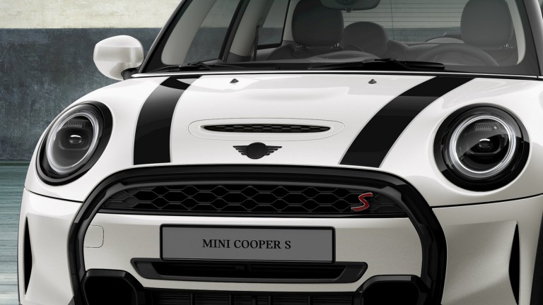 MINI 3-dverové Cooper SE – Športové pruhy – Jet Black