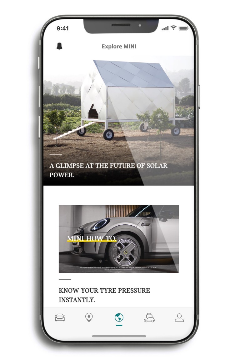 mini connected – aplikácia mini – preskúmať mini