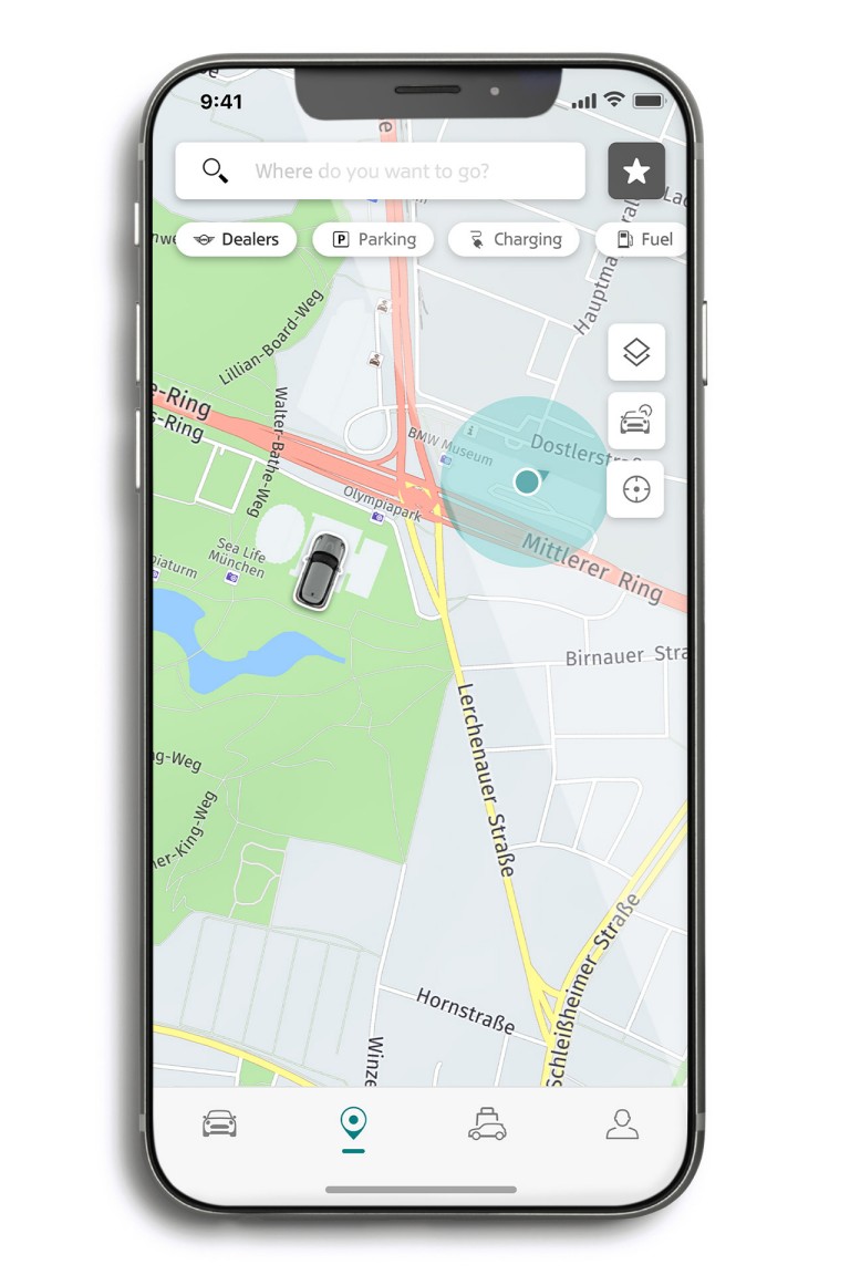mini connected – mini aplikácia – záložka mapy