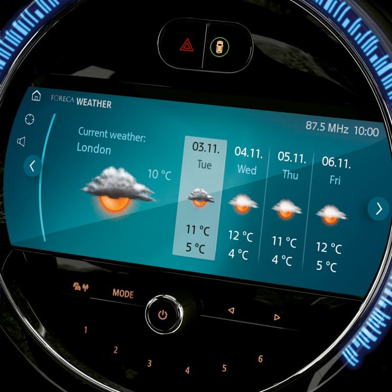 mini connected - connected drive services počasie