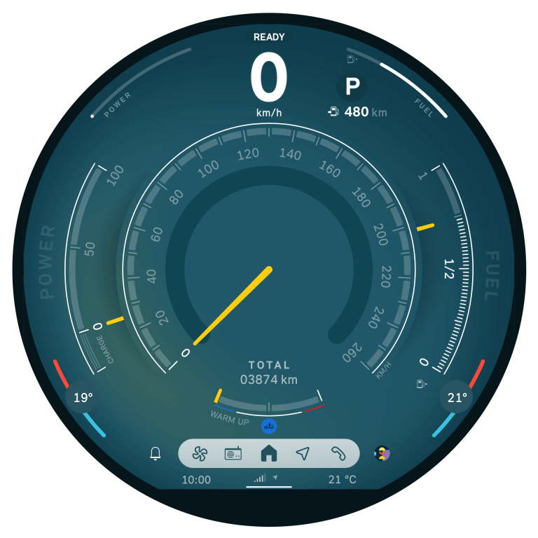 MINI Cooper 5-dverové - interiér - OLED displej